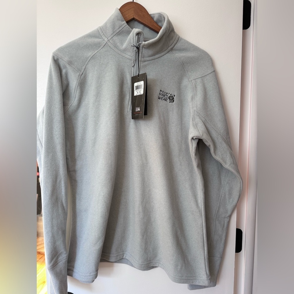 Mountain Hardwear Women’s XL Gray Microchill 2.0 1/4 Long Sleeve Zip-T Fleece